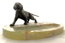 Asprey Bronze Tiger and Onyx Desk Stand.