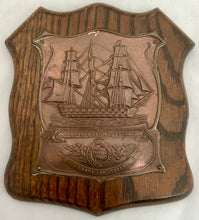 Vice Admiral Viscount Nelson British Sailors Society Plaque, 'Copper From Nelson's Flagships', circa 1905.