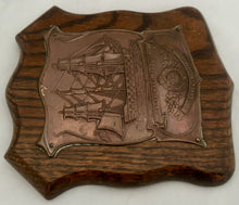 Vice Admiral Viscount Nelson British Sailors Society Plaque, 'Copper From Nelson's Flagships', circa 1905.