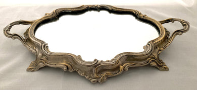 Silver Plated Mounted Mirror Plateau.