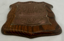 Vice Admiral Viscount Nelson British Sailors Society Plaque, 'Copper From Nelson's Flagships', circa 1905.