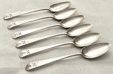 Georgian, George III, Six Silver Teaspoons. London 1792 George Smith III & William Fearn, 2.6 troy ounces.