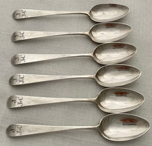 Georgian, George III, Six Silver Teaspoons. London 1792 George Smith III & William Fearn, 2.6 troy ounces.