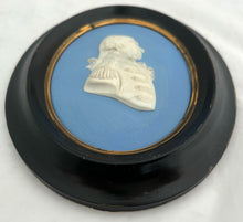 Admiral Lord Richard Howe, 1st Earl Howe, Wedgwood Blue Jasperware Portrait Profile Medallion.