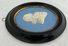 Admiral Lord Richard Howe, 1st Earl Howe, Wedgwood Blue Jasperware Portrait Profile Medallion.