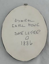 Admiral Lord Richard Howe, 1st Earl Howe, Wedgwood Blue Jasperware Portrait Profile Medallion.