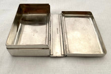 Champion & Wilton Silver Plated Sandwich Box in Leather Saddle Pouch. J. Yates & Sons, Birmingham.