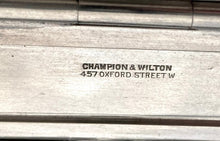 Champion & Wilton Silver Plated Sandwich Box in Leather Saddle Pouch. J. Yates & Sons, Birmingham.