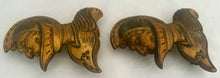 19th Century Pair of Gilt Metal Lion in Armour Heraldic Mounting Plaques.