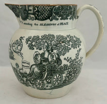 The French Revolutionary Wars & The Treaty of Amiens Pearlware Jug, circa 1802.
