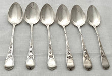 Georgian, George IV, Six Provincial Silver Teaspoons. Exeter 1822, William Woodman (Bristol).