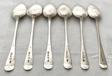 Georgian, George IV, Six Provincial Silver Teaspoons. Exeter 1822, William Woodman (Bristol).