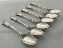 Georgian, George IV, Six Irish Silver King's Pattern Dessert Spoons. Dublin 1825 Laurence Keary. 12.6 troy ounces.