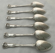 Georgian, George IV, Six Irish Silver King's Pattern Dessert Spoons. Dublin 1825 Laurence Keary. 12.6 troy ounces.