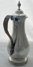 Georgian, George III, Silver Hot Water Jug. London 1774 Charles Wright. 22.5 troy ounces.