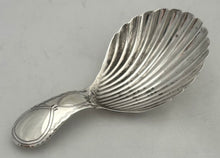 Georgian, George III, Silver Shell Pattern Caddy Spoon. Birmingham 1797, Joseph Taylor.