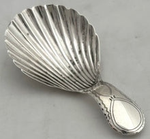 Georgian, George III, Silver Shell Pattern Caddy Spoon. Birmingham 1797, Joseph Taylor.