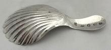 Georgian, George III, Silver Shell Pattern Caddy Spoon. Birmingham 1797, Joseph Taylor.