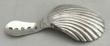 Georgian, George III, Silver Shell Pattern Caddy Spoon. Birmingham 1797, Joseph Taylor.