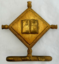 19th Century Pair of Gilt Metal Heraldic Mounting Plaques.