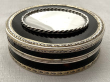 Georgian, George III, White Metal & Tortoiseshell Circular Snuff Box, circa 1780 - 1810.