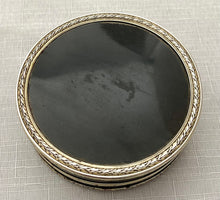 Georgian, George III, White Metal & Tortoiseshell Circular Snuff Box, circa 1780 - 1810.