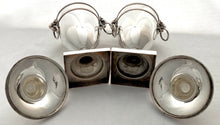 19th Century Pair of Silver Plate on Copper Ram Mask Covered Urns