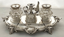 Early Victorian Silver Inkstand. London 1840 The Barnards. 16.6 troy ounces.
