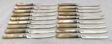 Georgian, George III, Cased Set of Silver & Mother of Pearl Fruit Knives & Forks for Eighteen. London 1809/10 Moses Brent.