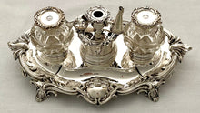 Early Victorian Silver Inkstand. London 1840 The Barnards. 16.6 troy ounces.