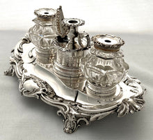 Early Victorian Silver Inkstand. London 1840 The Barnards. 16.6 troy ounces.
