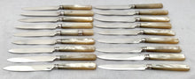 Georgian, George III, Cased Set of Silver & Mother of Pearl Fruit Knives & Forks for Eighteen. London 1809/10 Moses Brent.