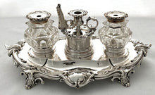 Early Victorian Silver Inkstand. London 1840 The Barnards. 16.6 troy ounces.