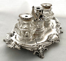 Early Victorian Silver Inkstand. London 1840 The Barnards. 16.6 troy ounces.