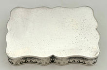 Second Half 19th Century Silver Plated, Serpentine Form, Twin Section Table Snuff Box.