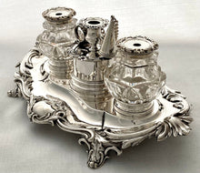 Early Victorian Silver Inkstand. London 1840 The Barnards. 16.6 troy ounces.