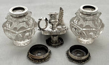 Early Victorian Silver Inkstand. London 1840 The Barnards. 16.6 troy ounces.