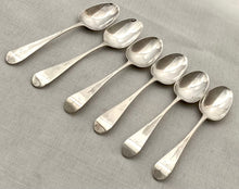 Georgian, George III, Six Bottom Struck Silver Teaspoons. London circa 1770 Robert Sallam. 2.1 troy ounces.