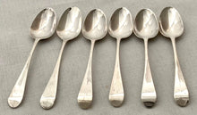 Georgian, George III, Six Bottom Struck Silver Teaspoons. London circa 1770 Robert Sallam. 2.1 troy ounces.