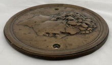 Bronzed Metal Relief Portrait Plaque of George IV, after Stothard & Chantrey, circa 1828.