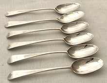 Georgian, George III, Six Bottom Struck Silver Teaspoons. London circa 1770 Robert Sallam. 2.1 troy ounces.