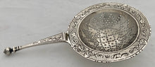 Early 20th Century Dutch White Metal Tea Strainer. 2.3 troy ounces.