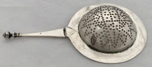 Early 20th Century Dutch White Metal Tea Strainer. 2.3 troy ounces.