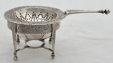 Early 20th Century Dutch White Metal Tea Strainer. 2.3 troy ounces.