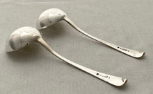 Georgian, George III, Pair of Silver Sauce Ladles. London 1785 Richard Crossley. 3.1 troy ounces.
