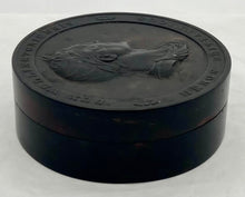 Duke of Wellington Shellac Snuff Box, Laureate and Draped Bust Right, after P. Wyon.