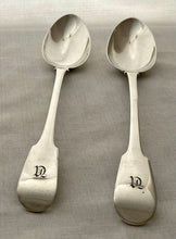 Georgian, George III, Pair of Silver Basting Spoons. London 1816 Thomas Wilkes Barker. 8.7 troy ounces.