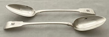 Georgian, George III, Pair of Silver Basting Spoons. London 1816 Thomas Wilkes Barker. 8.7 troy ounces.