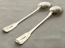 Georgian, George III, Pair of Silver Basting Spoons. London 1816 Thomas Wilkes Barker. 8.7 troy ounces.