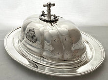 'Stephenson's Rocket', Old Sheffield Plate Armorial Meat Dome for Robert Stephenson.